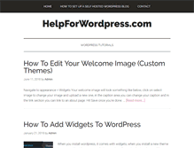 Tablet Screenshot of helpforwordpress.com